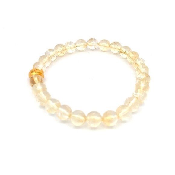 24K Gold Money Bag Lucky Charm Bracelet Gemstones Citrine - Picture 4 of 9